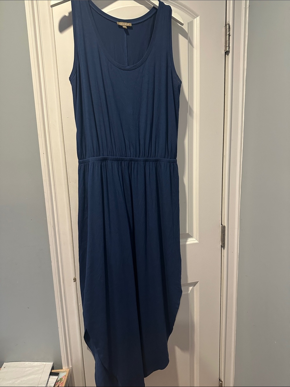 Lilla P Navy Blue Asymmetrical Tank Dress